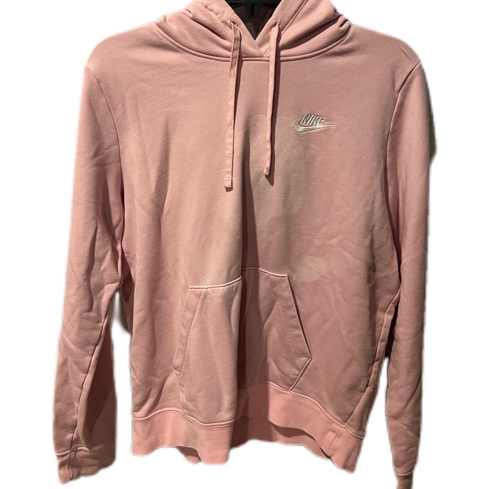 Nike pink hoodie, medium with stains
